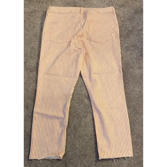 Lauren Conrad Skinny Pants Crop Red & White Stripe Size 18 - Picture 2 of 11